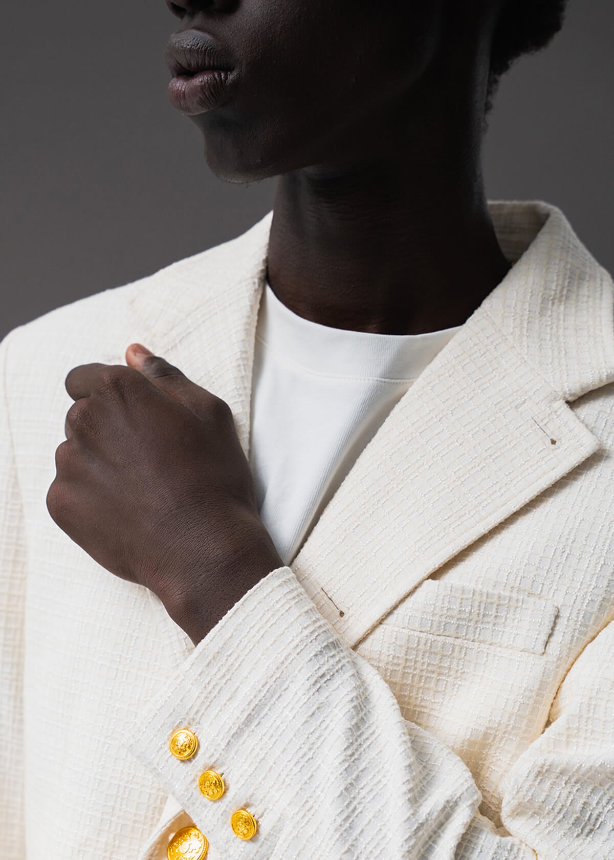 Off White Grid Blazer