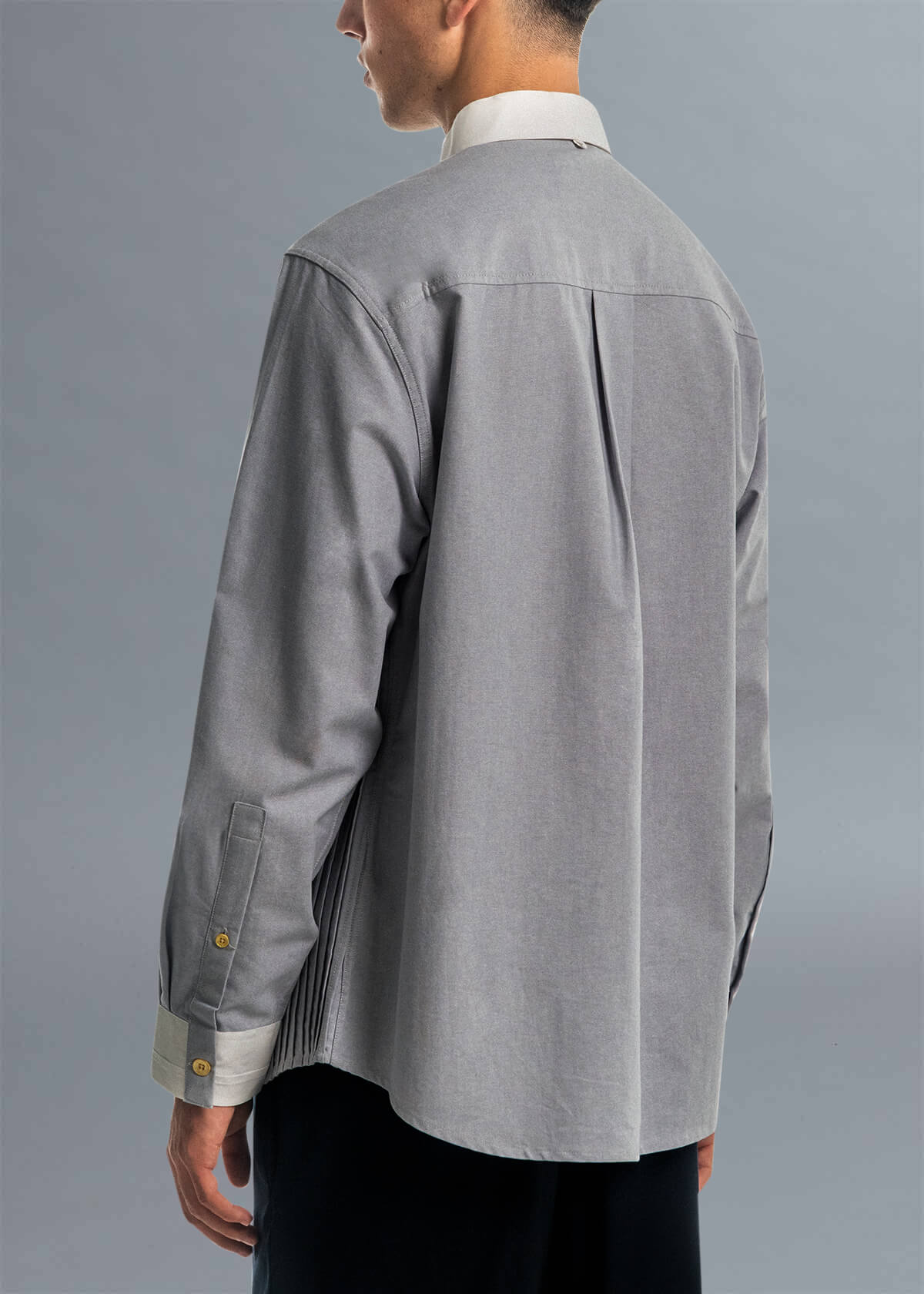 Ghost Mandarin Pin-Tuck