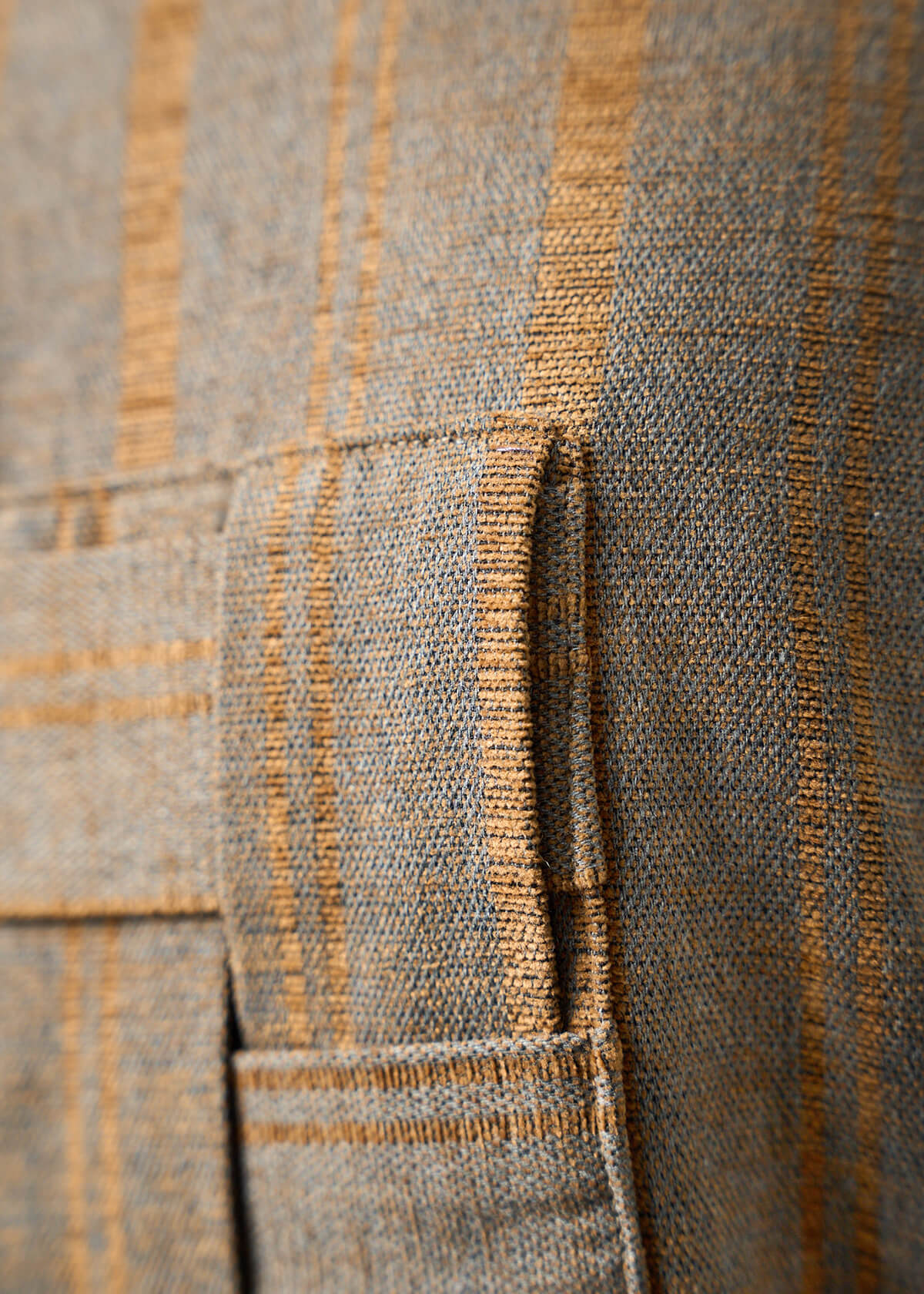 Basket Weave Stripe Coat Front