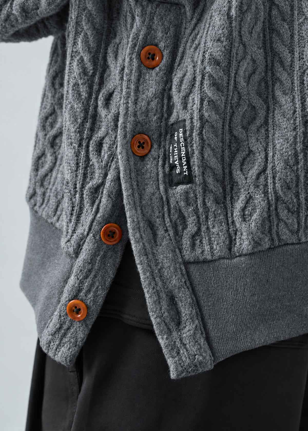 Aviator Cable Knit Charcoal