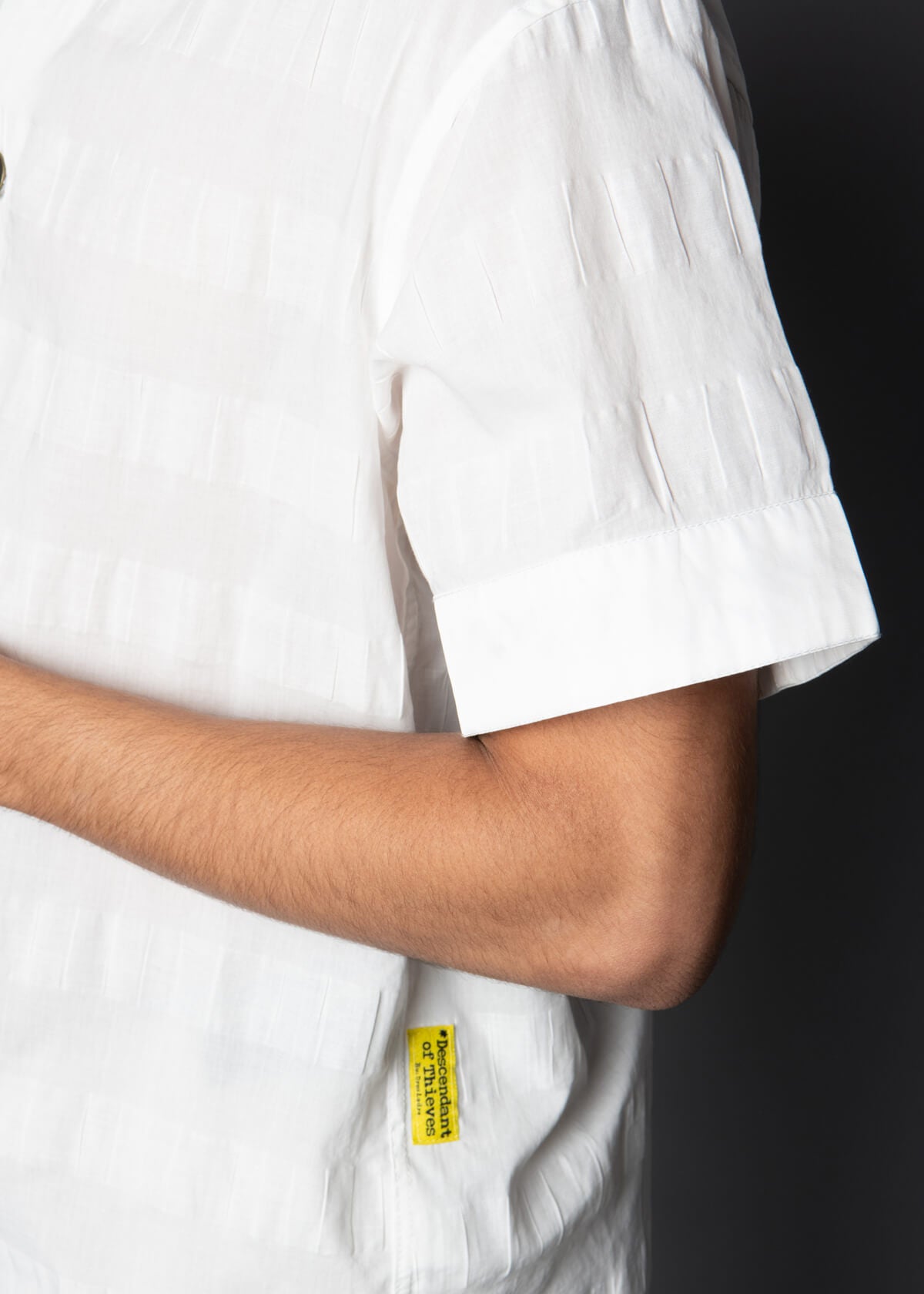 white short sleeve mens shirt
