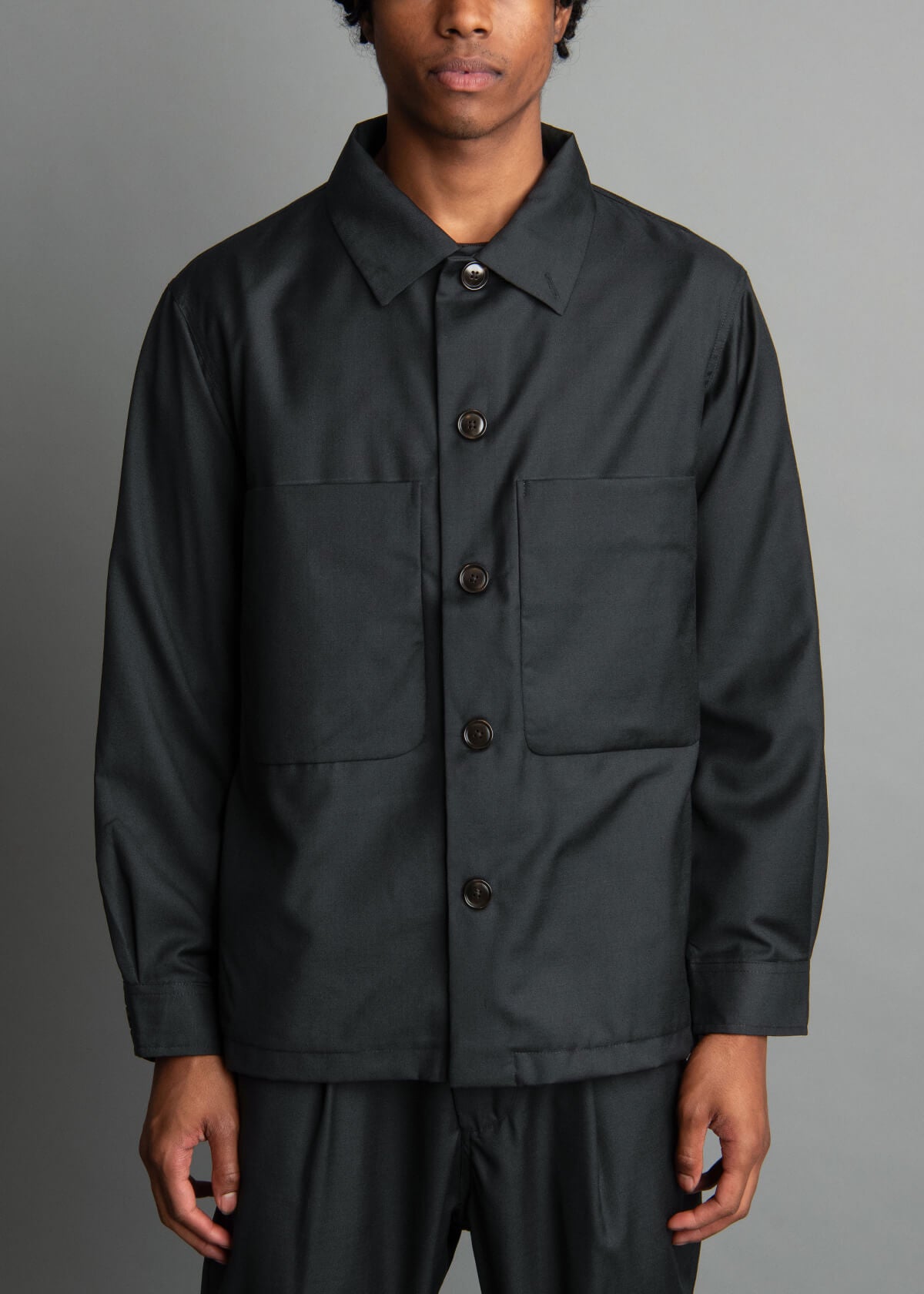 black wool jacket for men