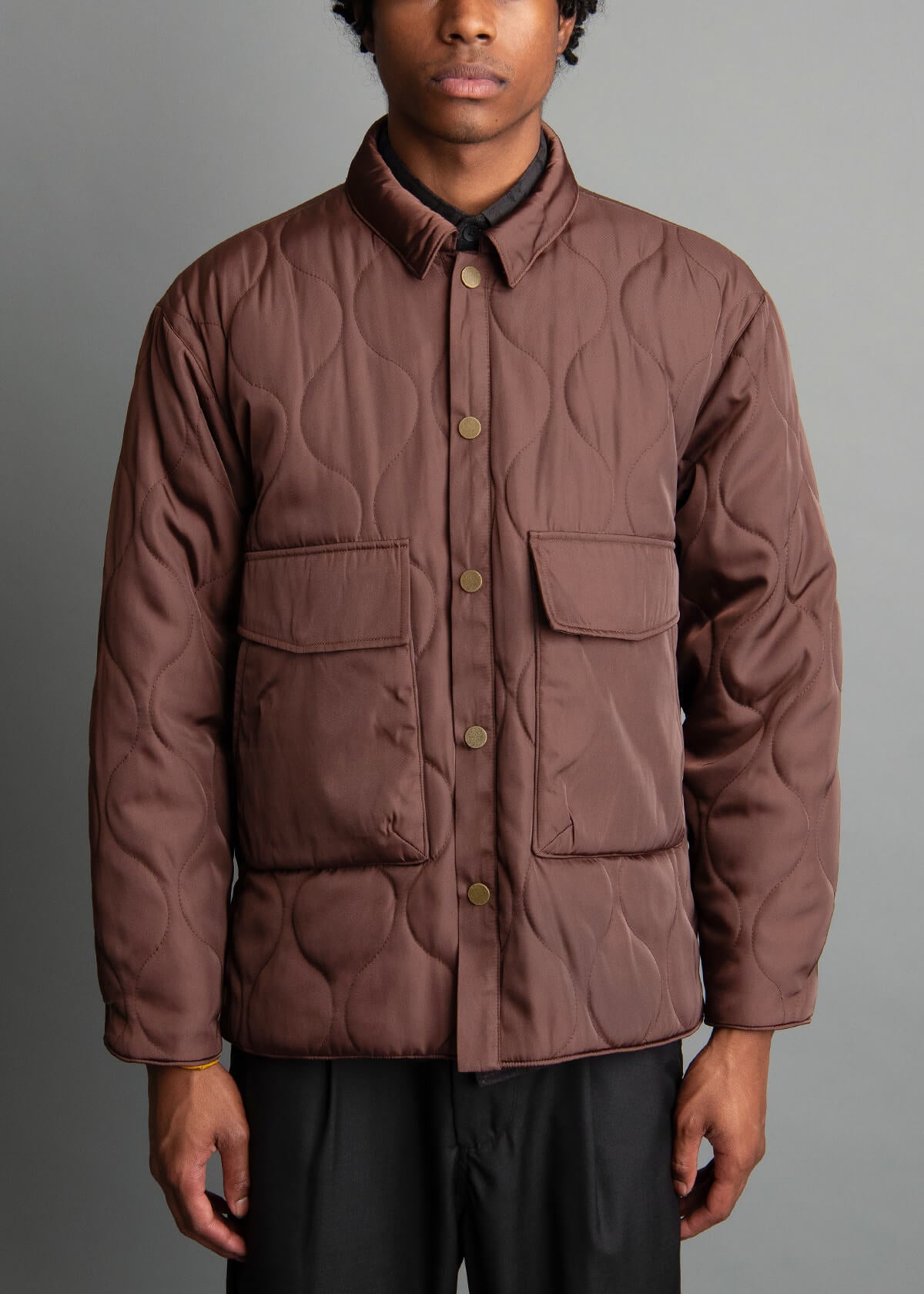 brown mens jacket in polyester