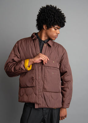mid-weight mens jacket in a brown color