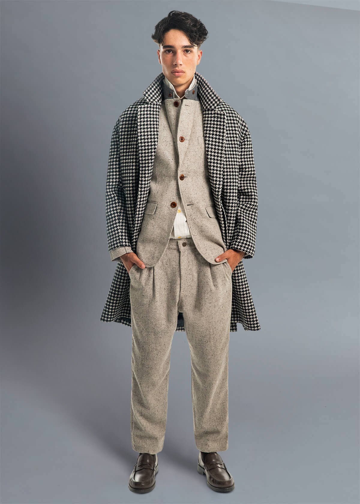 Descendant of Thieves New York Small Batch Menswear Houndstooth Coat