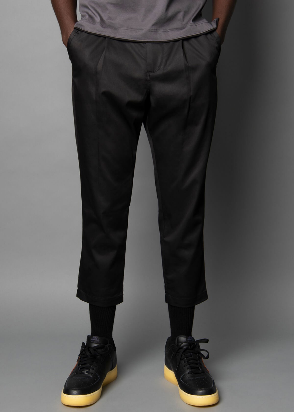 lux fabrication black pants for men