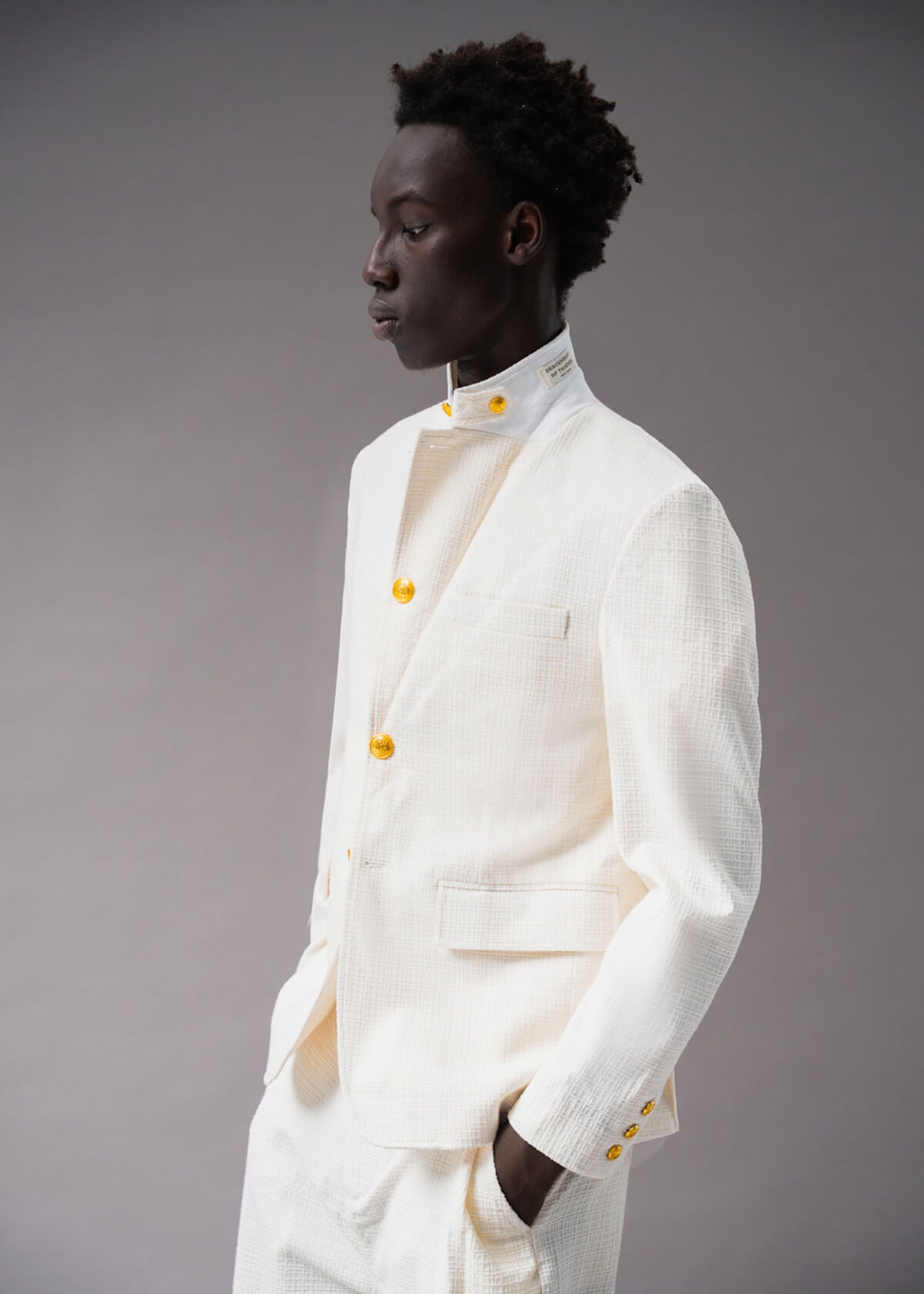 Off White Grid Blazer
