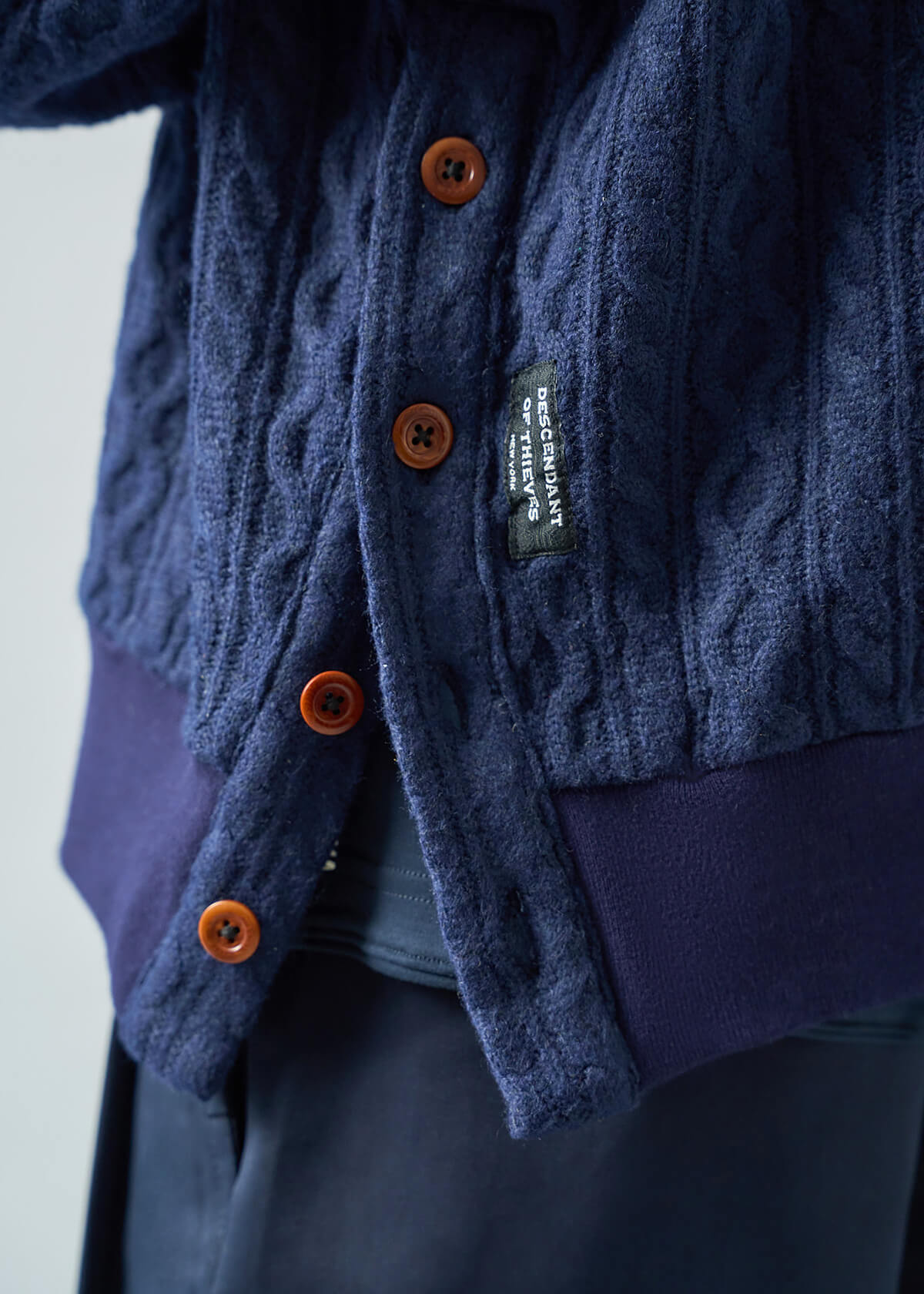 Aviator Cable Knit Navy