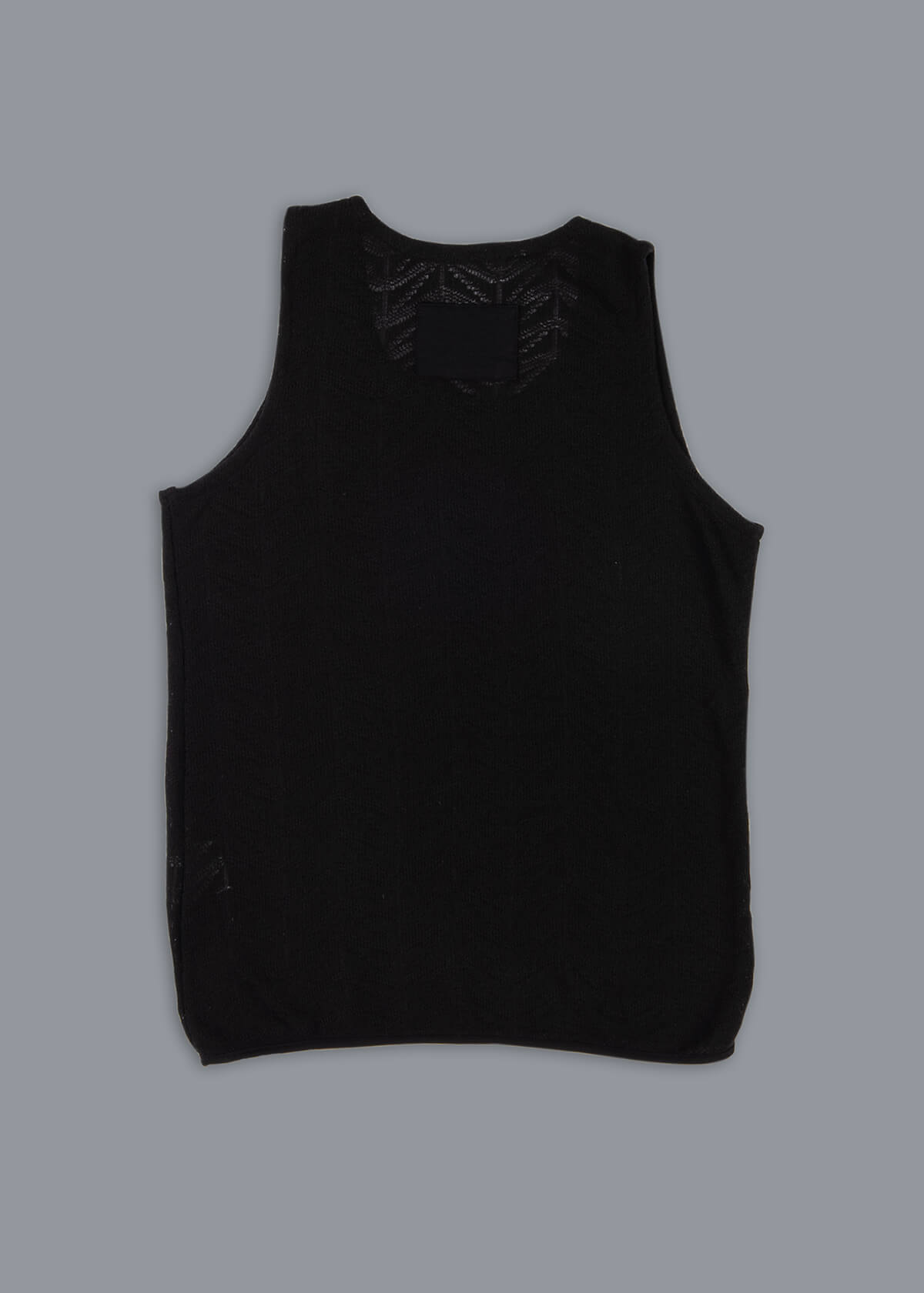 Open Weave Tank Black