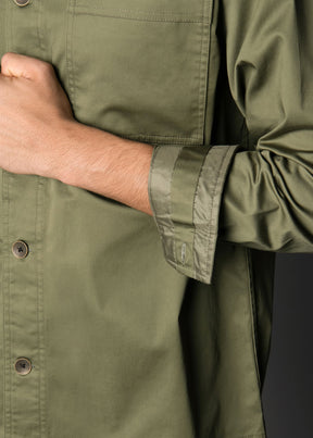 Prisao-X Olive Sateen Shirt