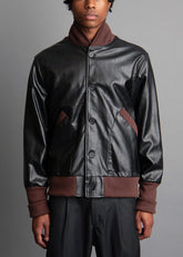 Fx Leather Varsity Jacket