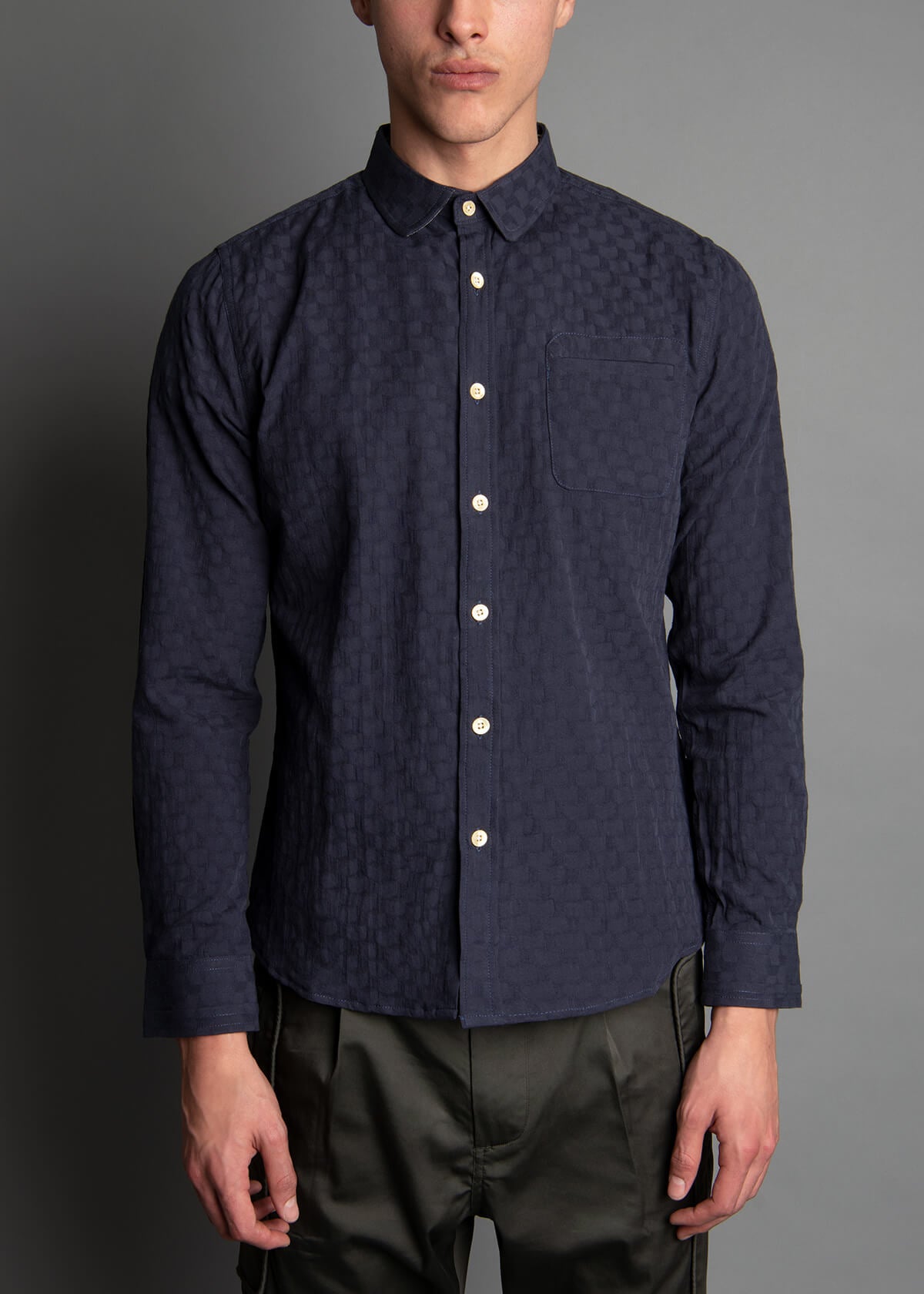 WAVE JACQUARD LONG NAVY