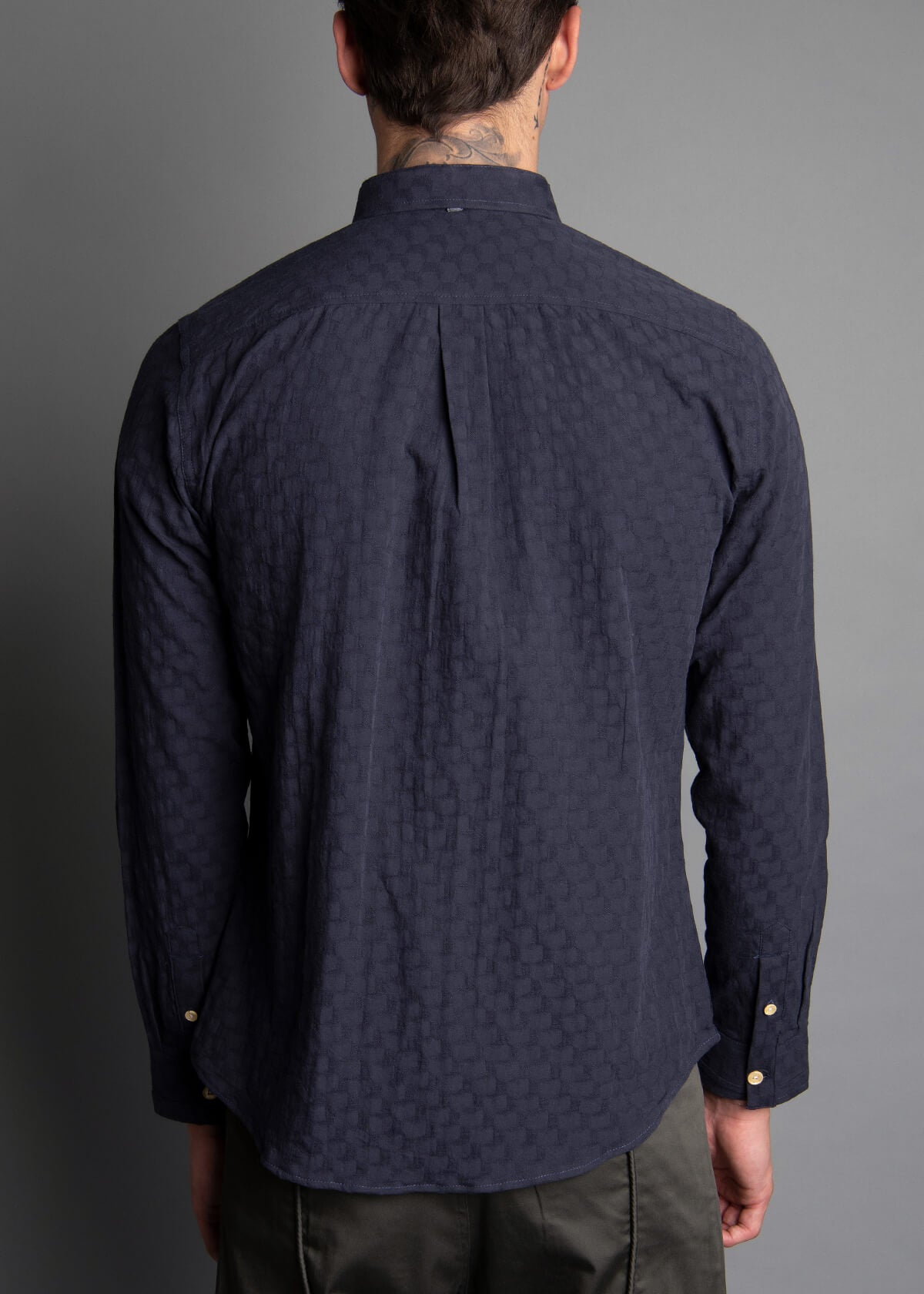 WAVE JACQUARD LONG NAVY